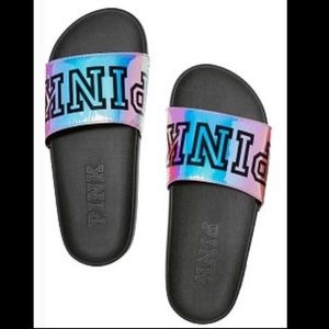 🎉SOLD🎉 VS Pink Iridescent Slides - L